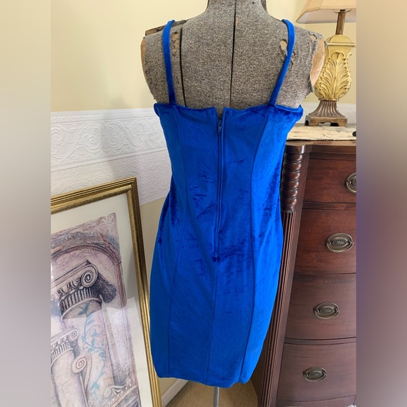 Avon Fashions Sleeveless Blue Velvet Dress w/ Matching Bolero Jacket Size 6 - Picture 15 of 15